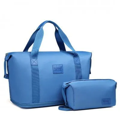 Mama & Baby Two Piece Expandable Waterproof Travel/Hospital Duffel Bag Set (Available in Apple Green/Beige/Pink/Navy/Blue/Purple)