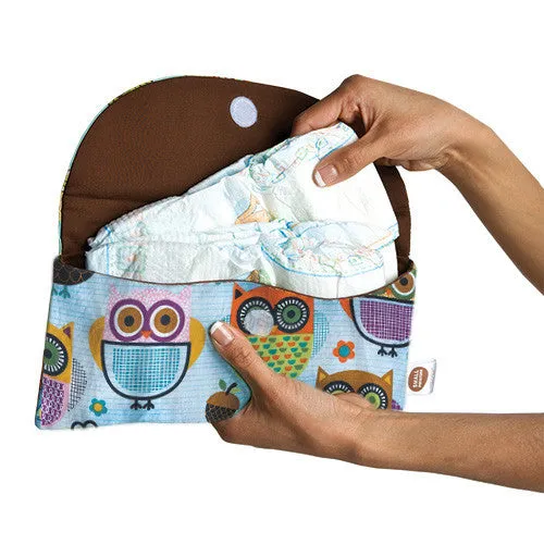 Mod Birds Pink Diaper Clutch - ORGANIC