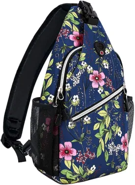 MOSISO Sling Backpack,Travel Hiking Daypack Periwinkle Crossbody Shoulder Bag