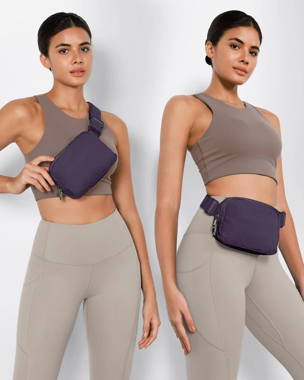ODODOS Everywhere Belt Bag with Adjustable Strap, Small Waist Pouch Fanny Pack for Workout Running Travelling Hiking, Navy Cosmos