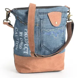 OHLAY OHV139 HOBO 100% Cotton Demin  Genuine Leather women bag western handbag purse
