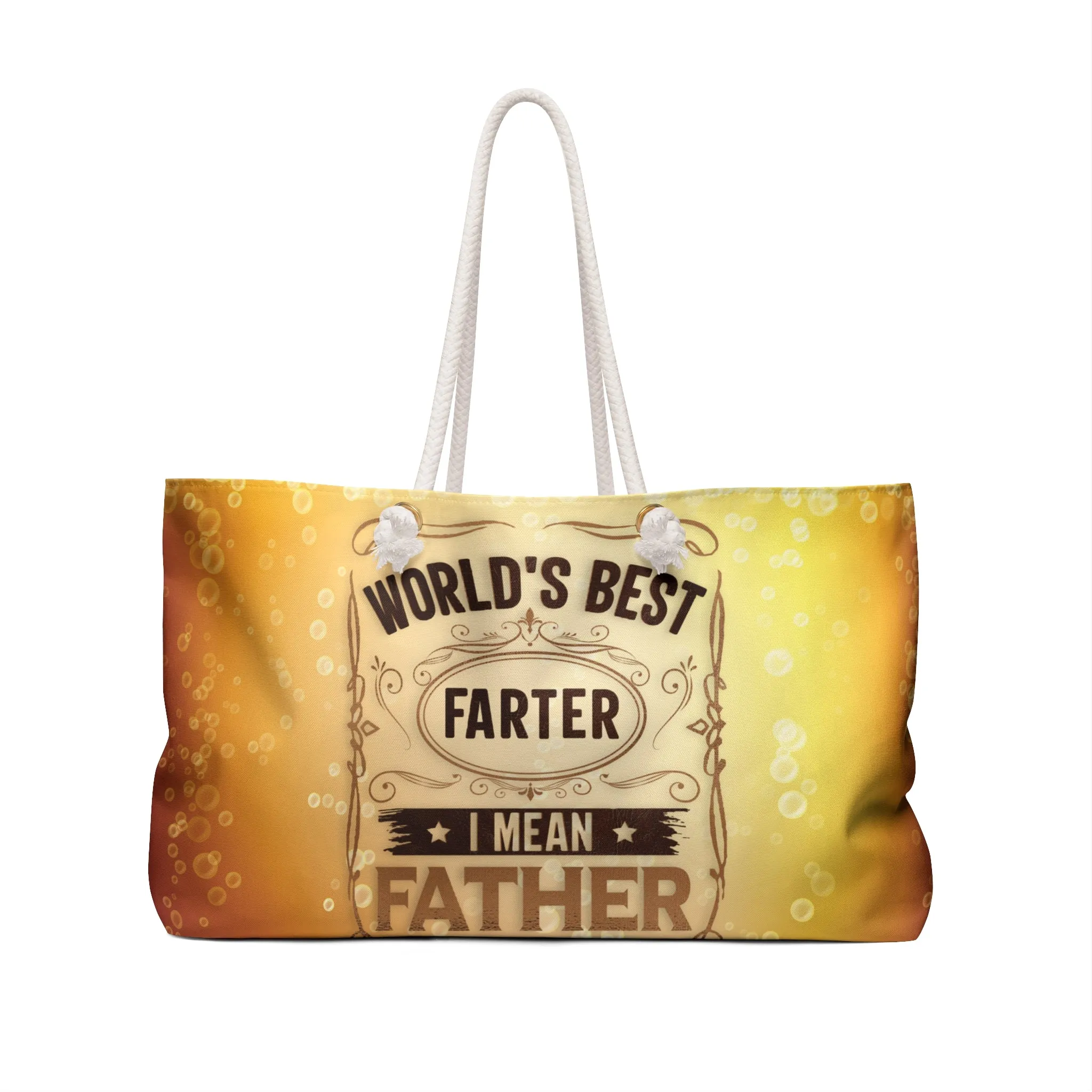 Personalised/Non-Personalised Weekender Bag, Worlds Best Father, Weekender Bag, Beach Bag, Book Bag