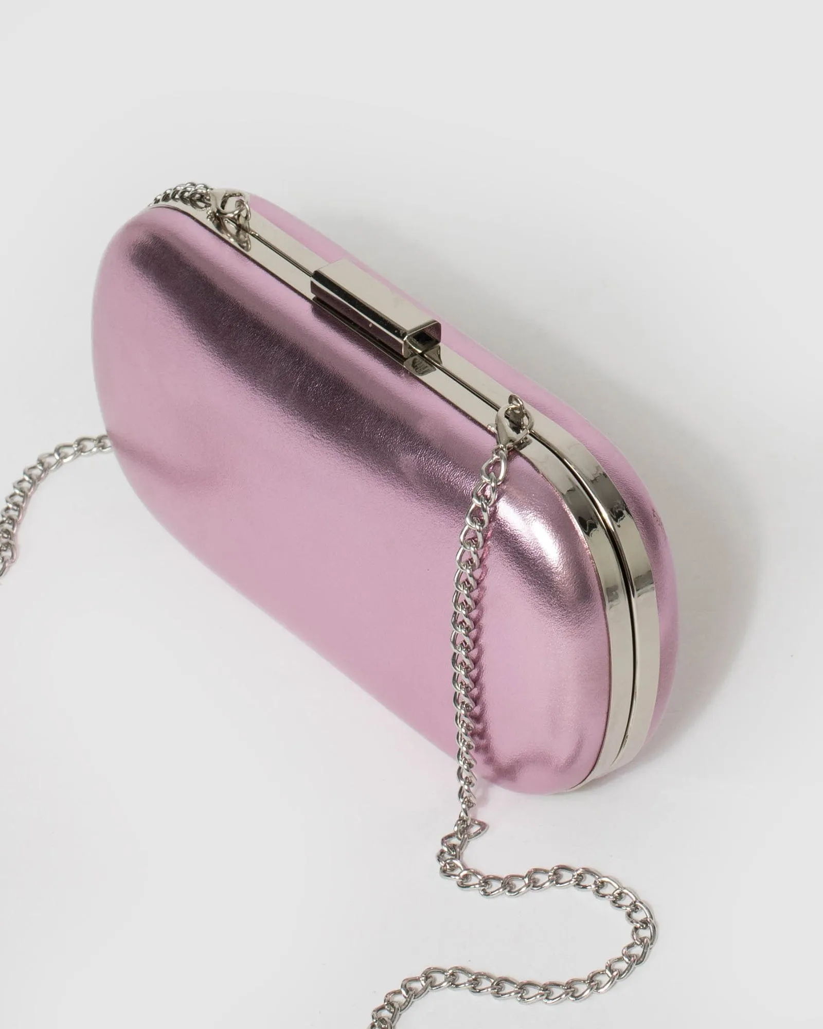 Pink Monika Hardcase Clutch Bag