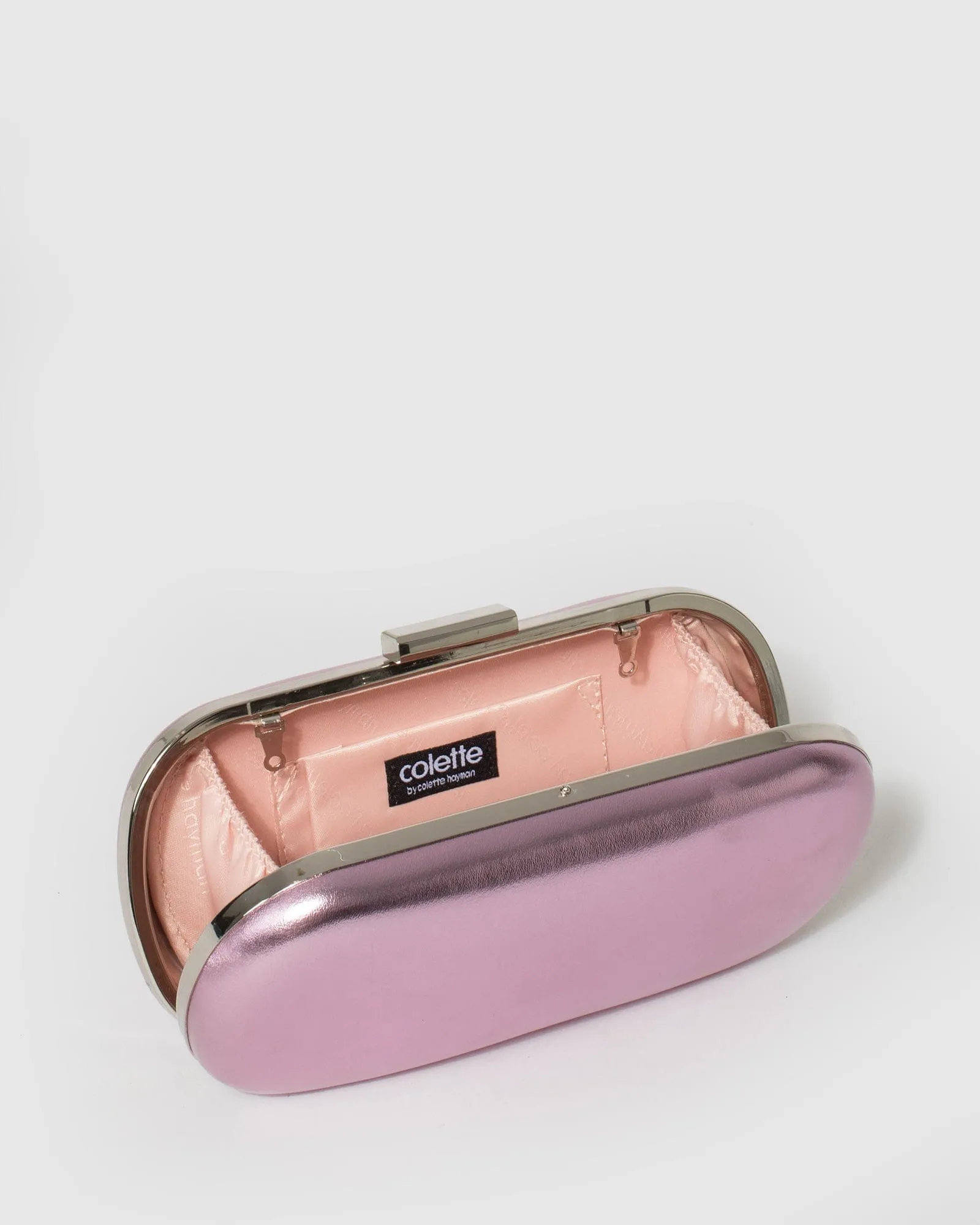 Pink Monika Hardcase Clutch Bag