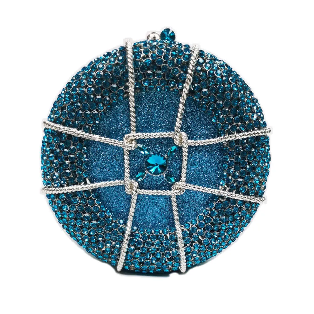 Rhinestone Crystal Unique Round Clutch