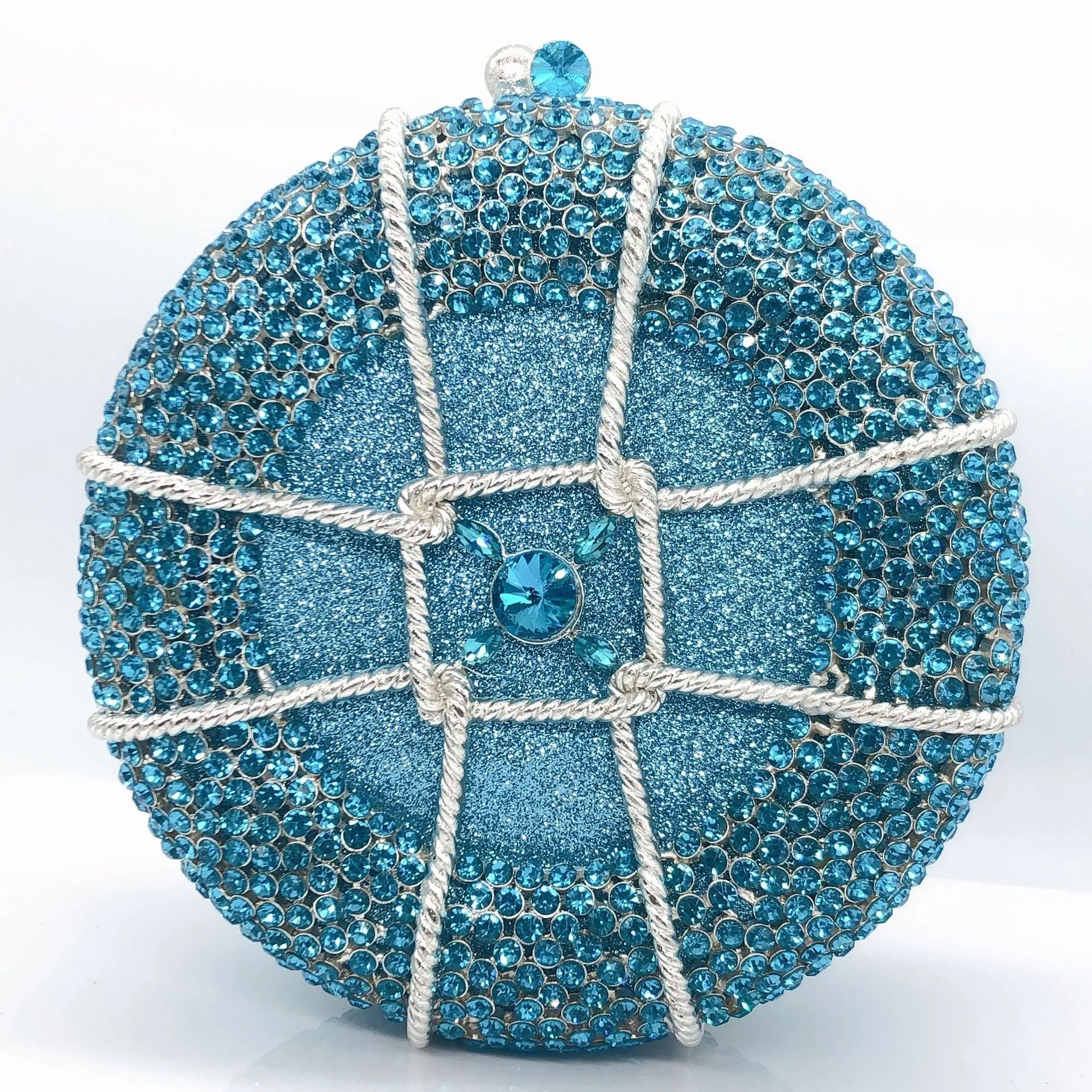 Rhinestone Crystal Unique Round Clutch