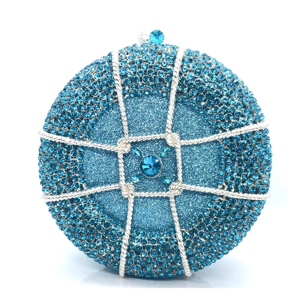 Rhinestone Crystal Unique Round Clutch