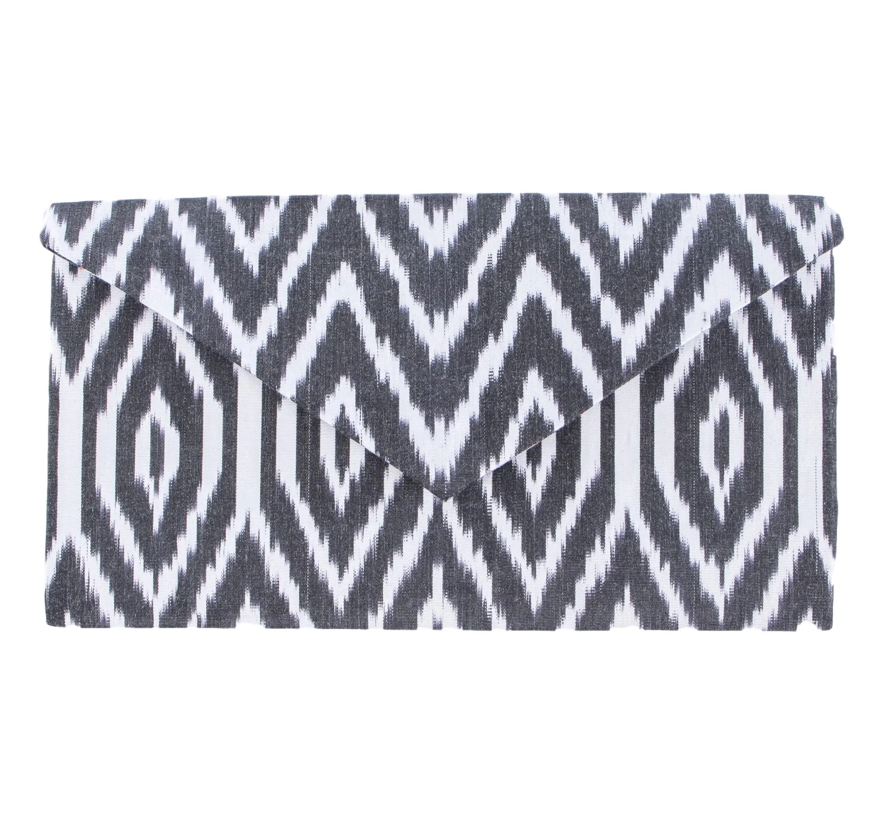 Rye Silk Ikat Envelope Clutch - Large