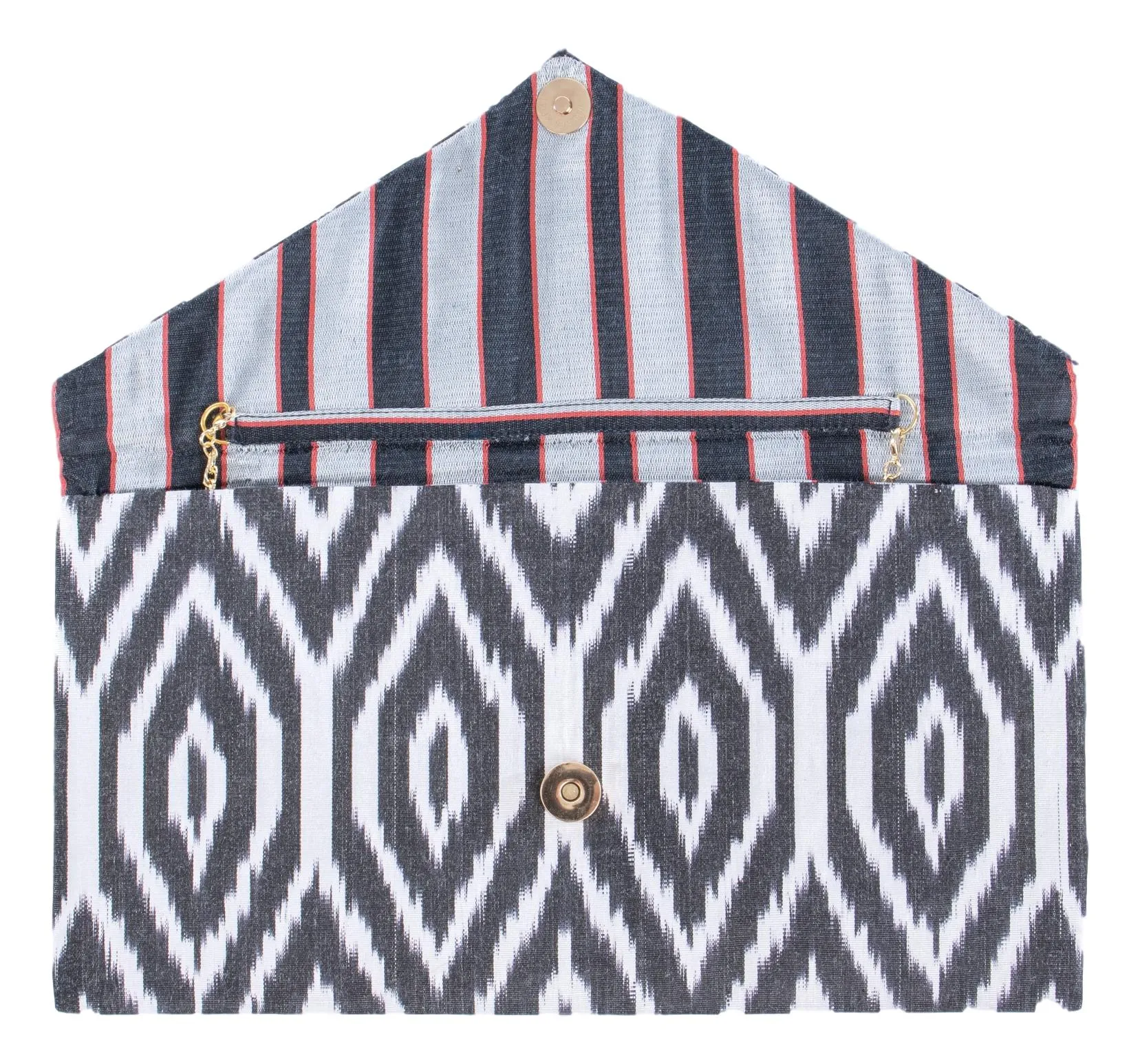 Rye Silk Ikat Envelope Clutch - Large
