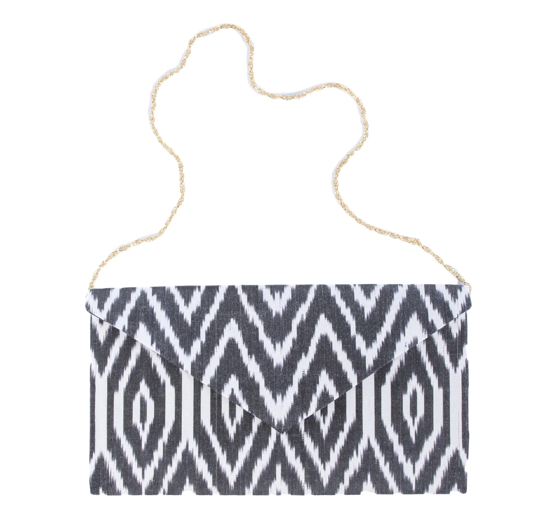 Rye Silk Ikat Envelope Clutch - Large