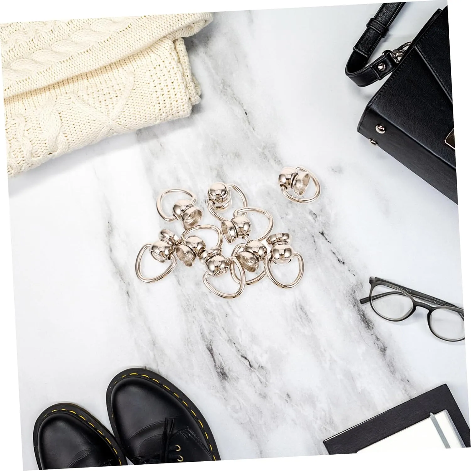 SHINEOFI Stylish Luggage Buckle Chain Link Parts 10 Pack Purse Chain Buckles Bag Hardware Supplies