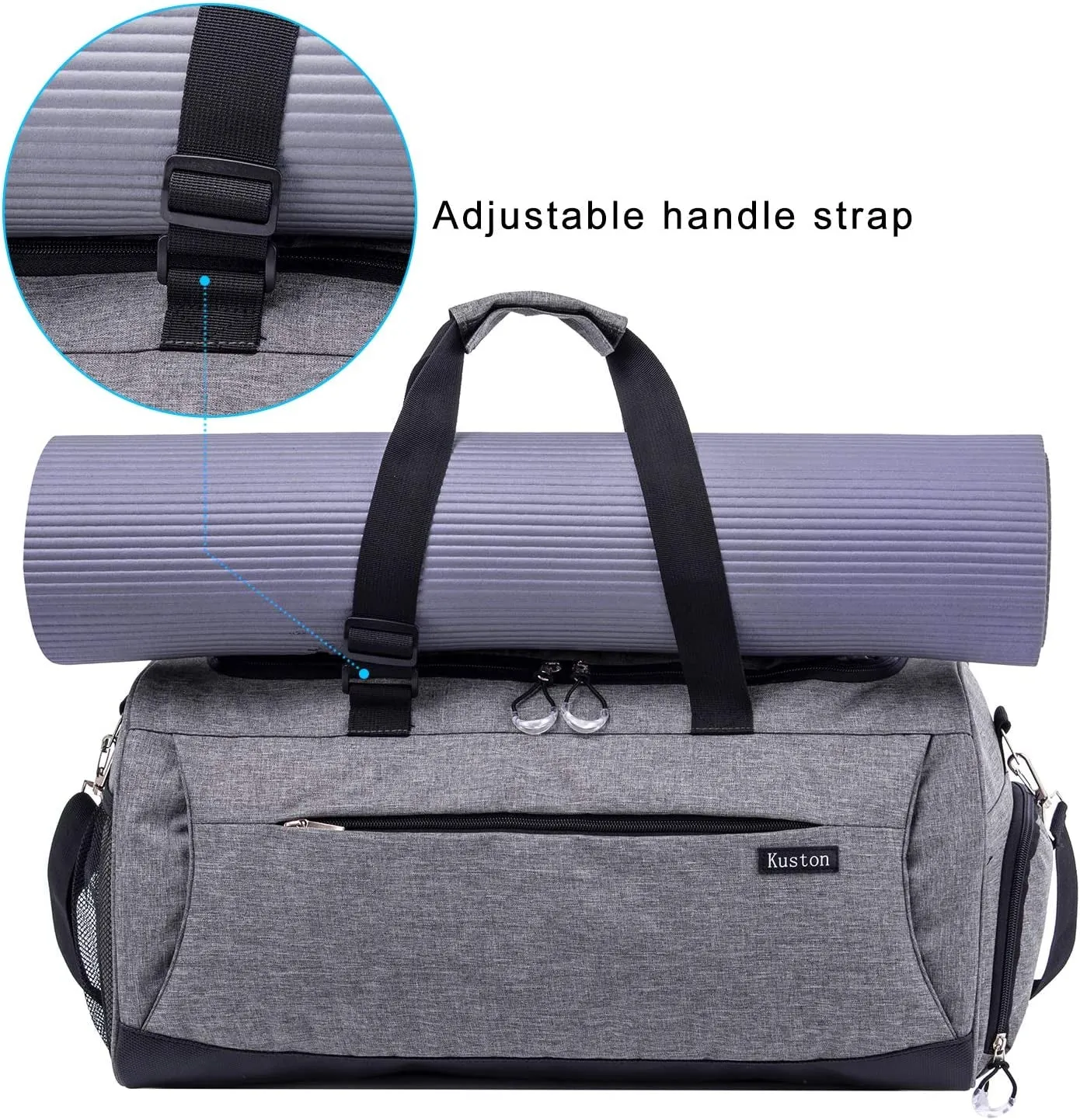 Sports Gym Bag with Shoes Compartment for Men and Women