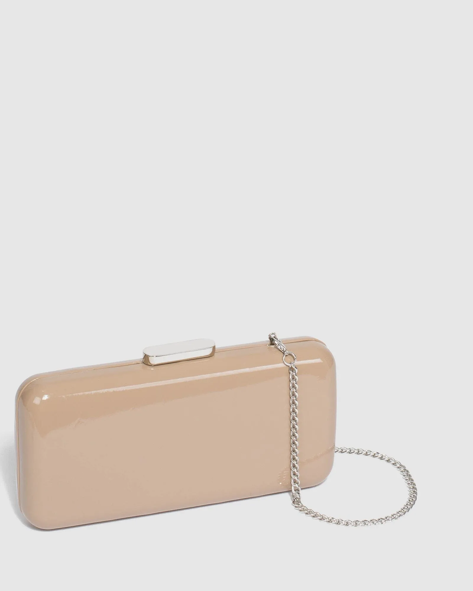 Taupe Charlie Hardcase Clutch Bag
