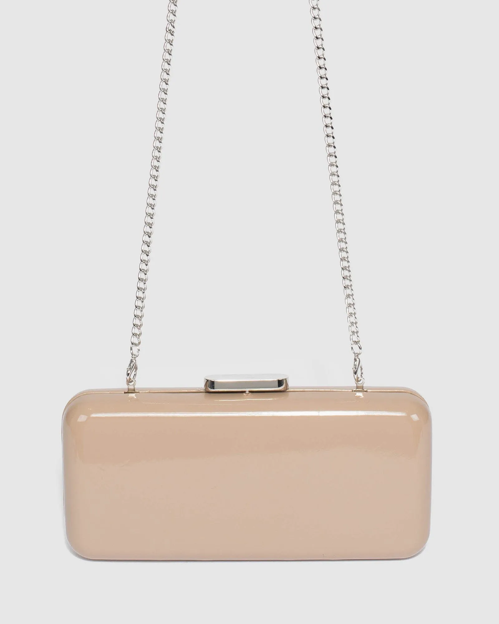 Taupe Charlie Hardcase Clutch Bag
