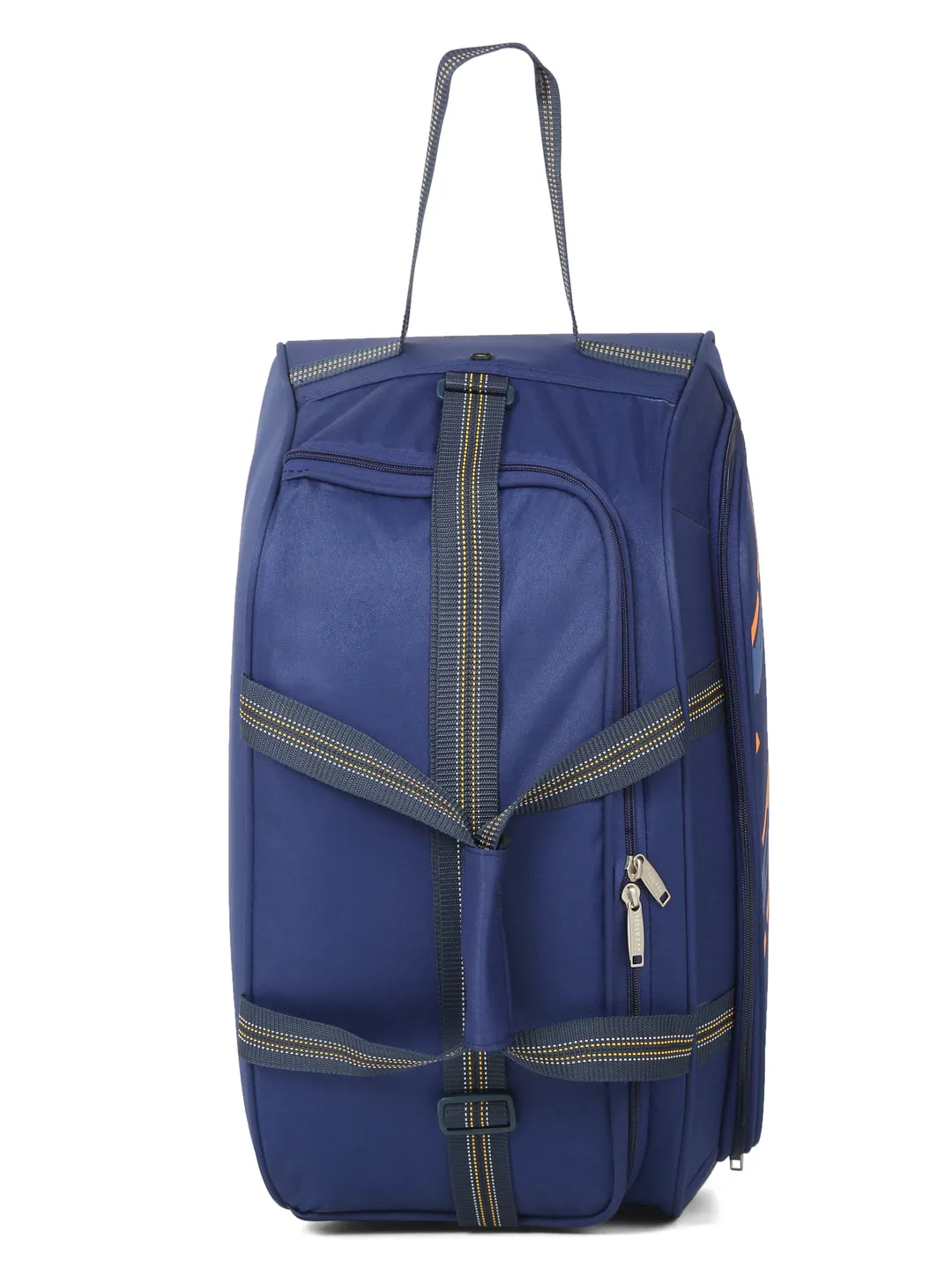 Teakwood Leather Navy Blue Printed Large Duffel Bag