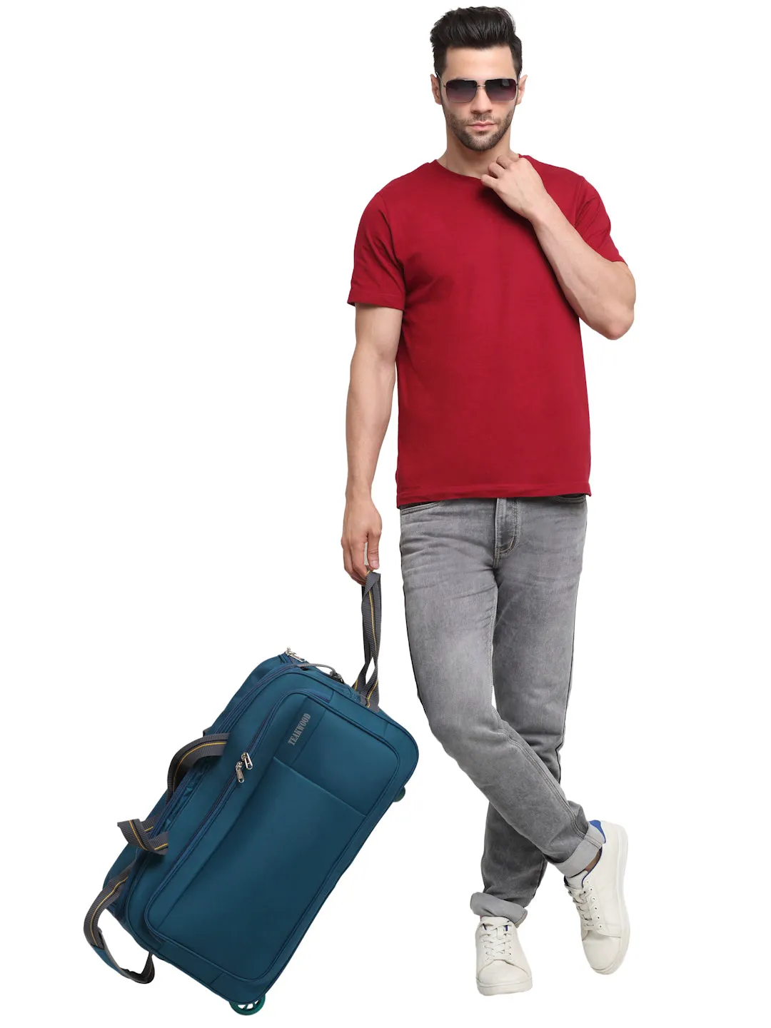 Teakwood Rolling Large Duffel Bag (Teal)