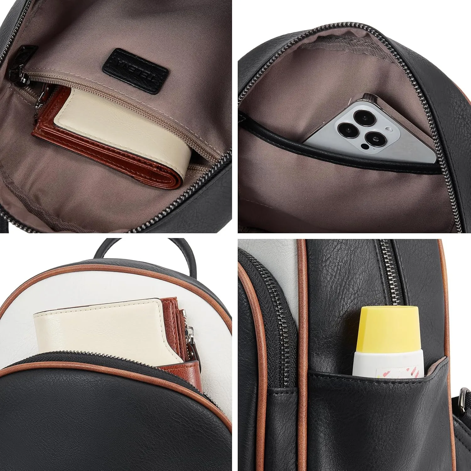 Telena Small Backpack Purse for Women Girls Cute Mini Leather Backpack Travel Shoulder Bags