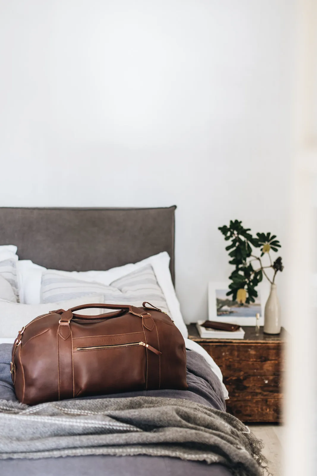 The Weekender Travel Bag in Caramel