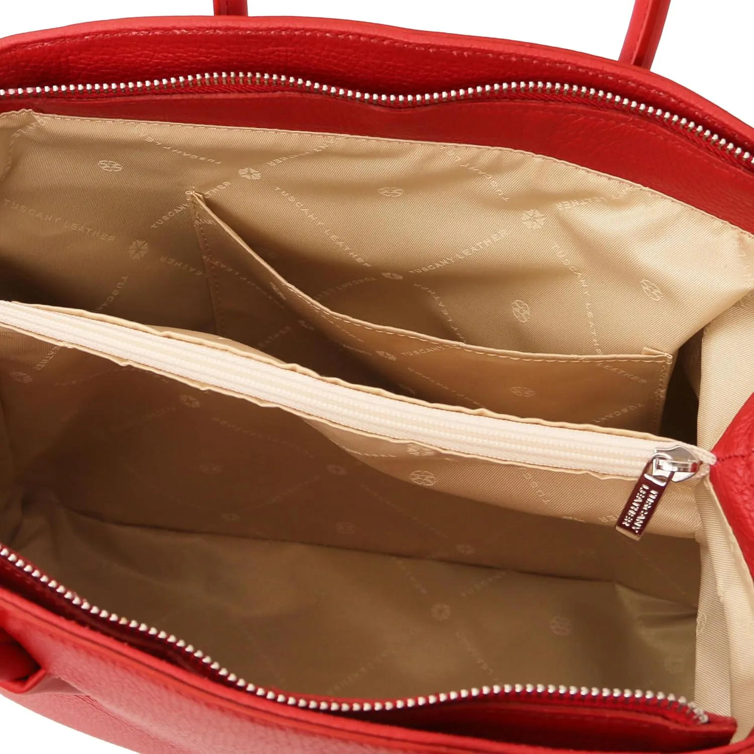 Tuscany Leather Camelia Leather Handbag - TL141728 (Lipstick Red)