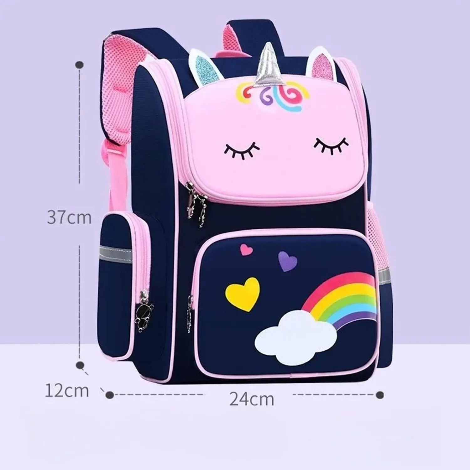 Unicorn waterproof travel backpack, cute and practical construction,