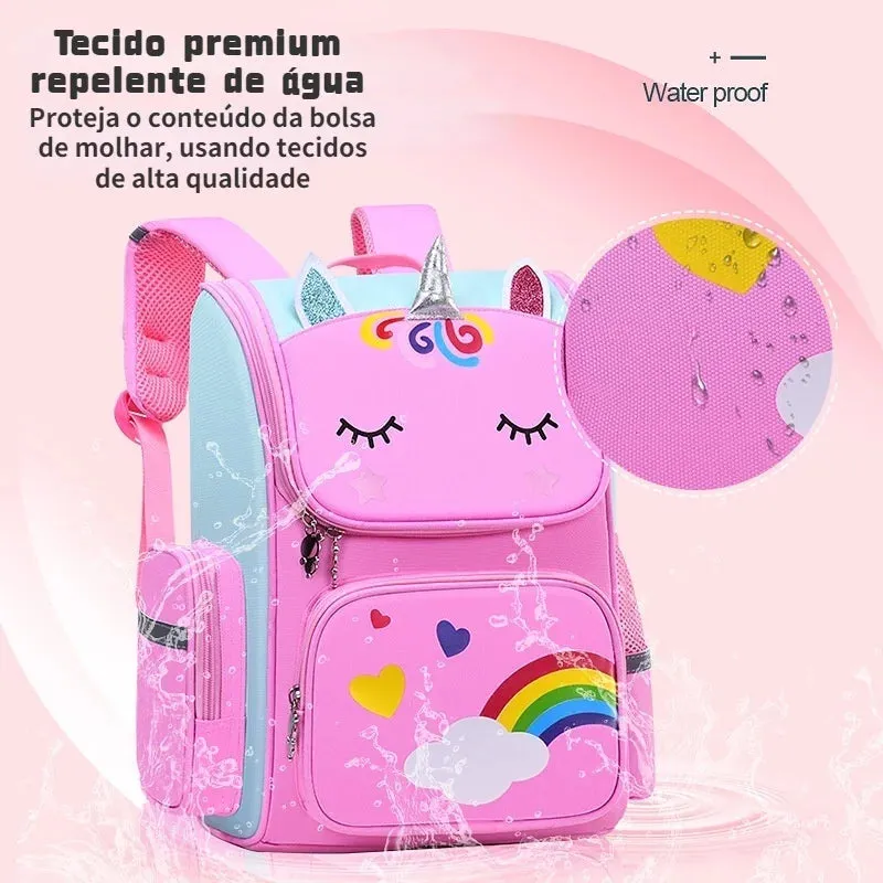 Unicorn waterproof travel backpack, cute and practical construction,