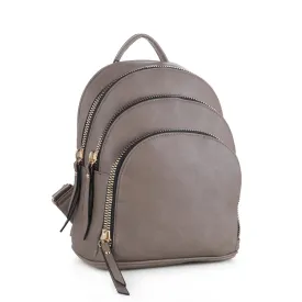 Vegan Leather Multi-Compartment Backpack