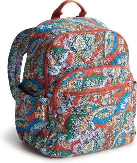 Vera Bradley Premium Cotton Bancroft Backpack, Flowers   Feathers