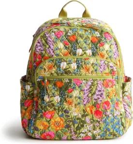 Vera Bradley Premium Cotton Bancroft Backpack, Meadow Bouquet