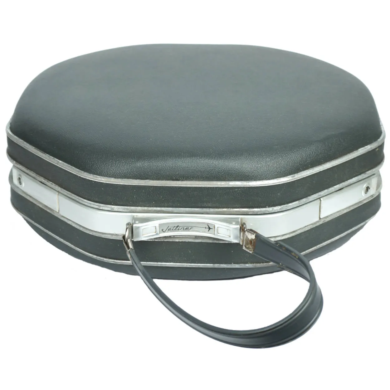 Vintage 1960s Jetliner by Dominion Luggage Hard Shell Case Hat Box Carry On