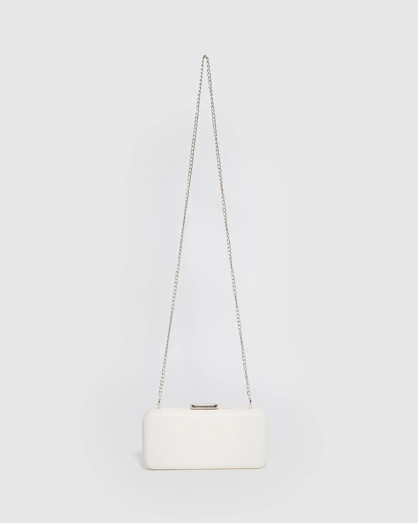 White Marlee Hardcase Clutch Bag