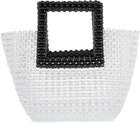 YUSHINY Women Macaron Colored Acrylic Beaded Tote Handmade Bags for Wedding Evening Party